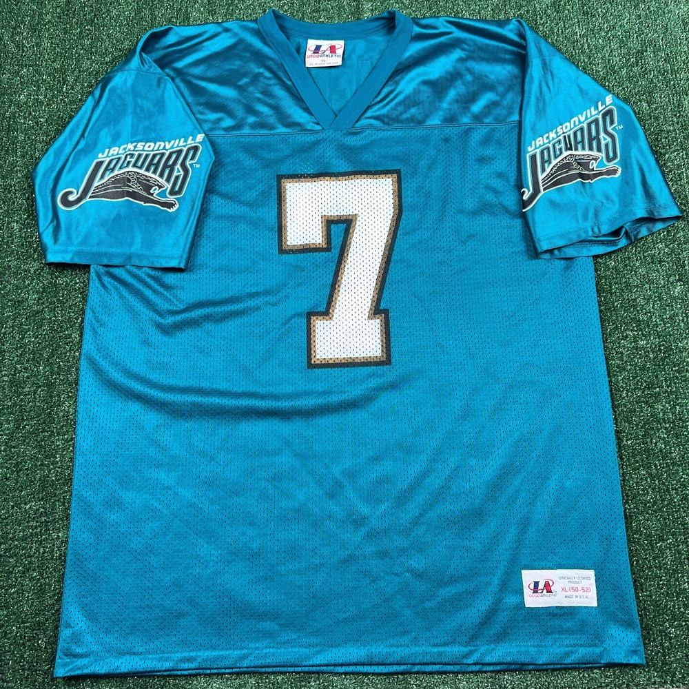 VTG Logo Athletic Jacksonville Jaguars‎ Banned Logo Beuerlin Jersey Mens XL 90s